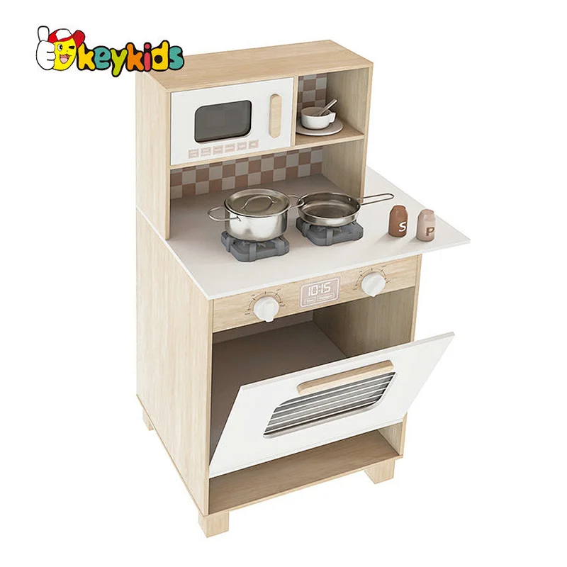 Customize kids pretend play laundry wooden toy sink with running water W10C896-2